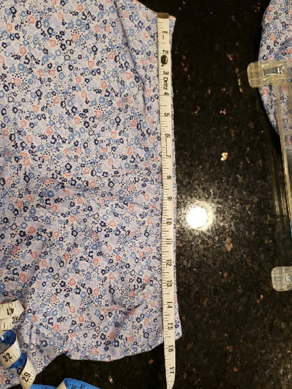 Secret Treasures White Top with Blue and Coral Floral Print - Picture 8 of 11